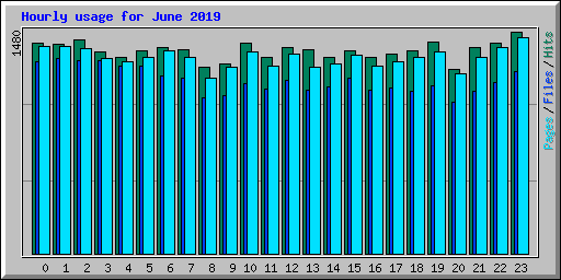 Hourly usage for June 2019