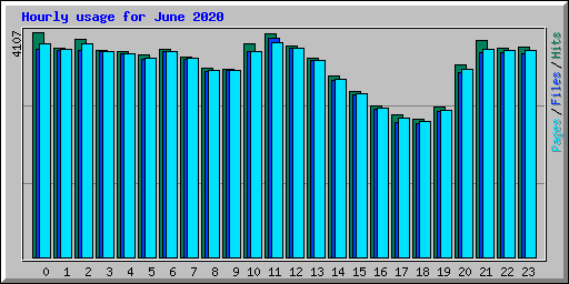 Hourly usage for June 2020